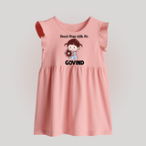 Donut Mess With Me Baby Frock - BABY PINK - 0 - 3 Months Old (Chest 17")