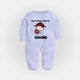 Donut Mess With Me Full body suit - BABY BLUE - New Born (Chest 7.5")