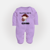 Donut Mess With Me Full body suit - LILAC - New Born (Chest 7.5")