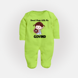 Donut Mess With Me Full body suit - LIME GREEN - New Born (Chest 7.5")