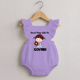 Donut Mess With Me Romper Frock - LILAC - 0 - 3 Months Old (Chest 19")