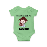 Donut Mess With Me Baby Romper - GREEN - New Born (Chest 14")