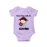 Donut Mess With Me Baby Romper - LILAC - New Born (Chest 14")