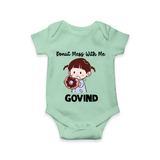 Donut Mess With Me Baby Romper - MINT GREEN - New Born (Chest 14")