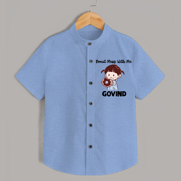 Donut Mess With Me Shirt - SKY BLUE - 0 - 6 Months Old (Chest 23")