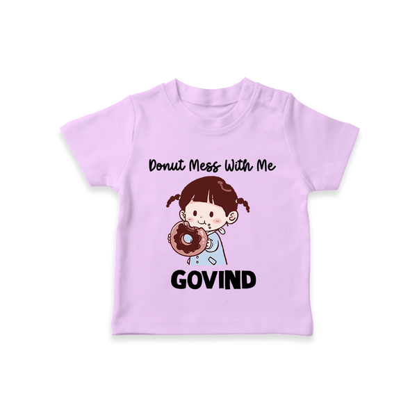 Donut Mess With Me Tshirt - LILAC - 0-5 Months Old (Chest 17")