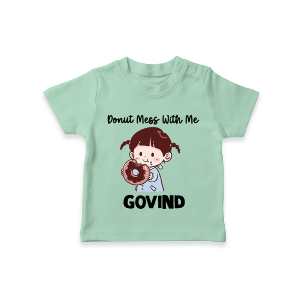 Donut Mess With Me Tshirt - MINT GREEN - 0-5 Months Old (Chest 17")