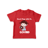 Donut Mess With Me Tshirt - RED - 0-5 Months Old (Chest 17")