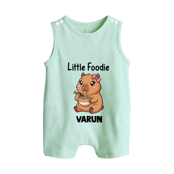 Little Foodie Button Romper - MINT GREEN - New Born (Chest 18")