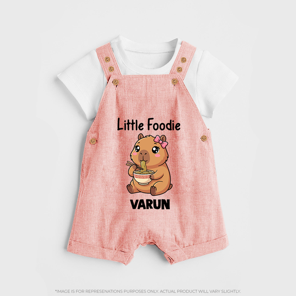 Little Foodie Dungaree - PEACH - 0 - 5 Months Old (Chest 18")