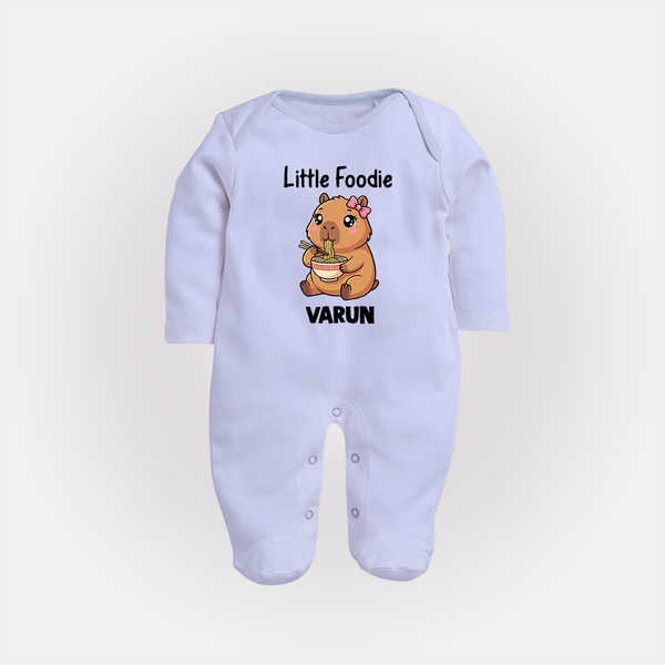 Little Foodie Full body suit - BABY BLUE - New Born (Chest 7.5")