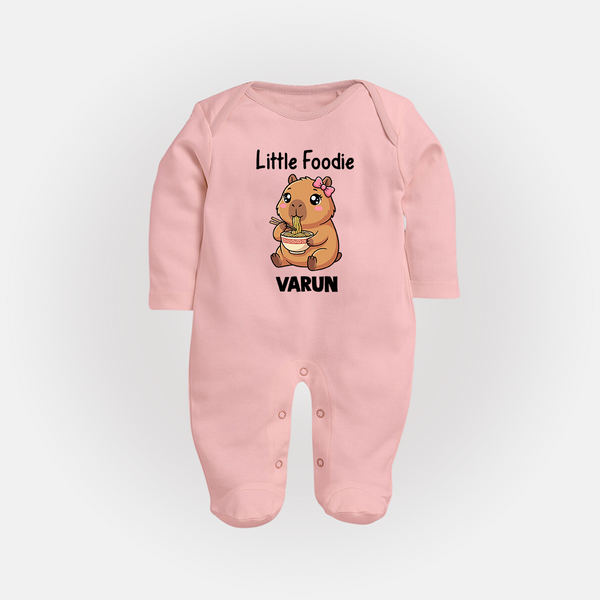 Little Foodie Full body suit - BABY PINK - New Born (Chest 7.5")