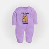 Little Foodie Full body suit - LILAC - New Born (Chest 7.5")