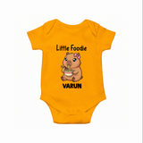 Little Foodie Baby Romper - CHROME YELLOW - New Born (Chest 14")