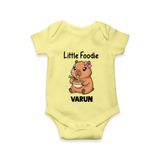 Little Foodie Baby Romper - PASTEL YELLOW - New Born (Chest 14")