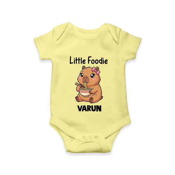 Little Foodie Baby Romper - PASTEL YELLOW - New Born (Chest 14")