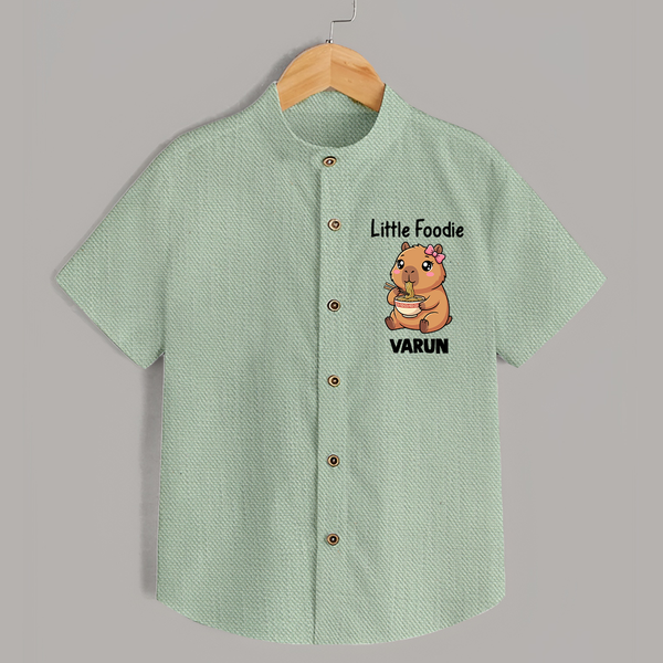 Little Foodie Shirt - MINT GREEN - 0 - 6 Months Old (Chest 23")
