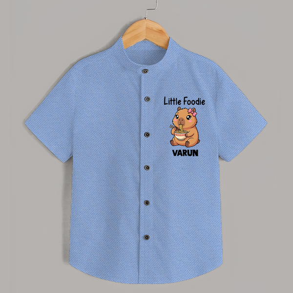 Little Foodie Shirt - SKY BLUE - 0 - 6 Months Old (Chest 23")