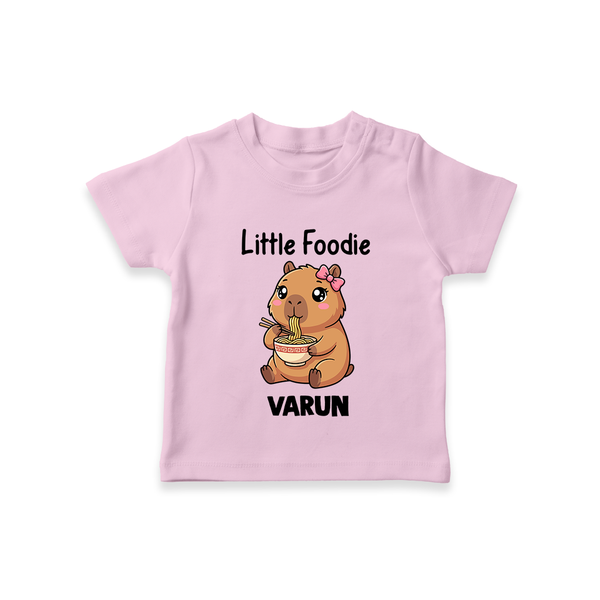 Little Foodie Tshirt - BABY PINK - 0-5 Months Old (Chest 17")