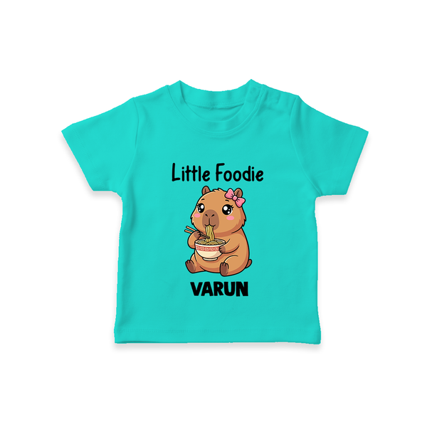 Little Foodie Tshirt - TEAL - 0-5 Months Old (Chest 17")