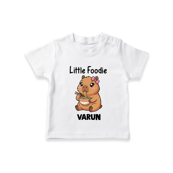 Little Foodie Tshirt - WHITE - 0-5 Months Old (Chest 17")