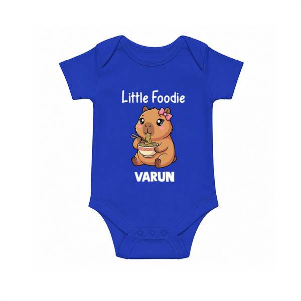 Little Foodie Baby Romper - COBALT BLUE - New Born (Chest 14")