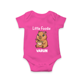 Little Foodie Baby Romper - HOT PINK - New Born (Chest 14")