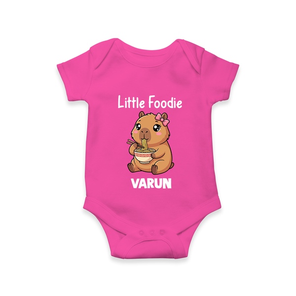 Little Foodie Baby Romper - HOT PINK - New Born (Chest 14")