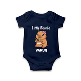 Little Foodie Baby Romper - NAVY BLUE - New Born (Chest 14")