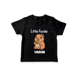 Little Foodie Tshirt - BLACK - 0-5 Months Old (Chest 17")