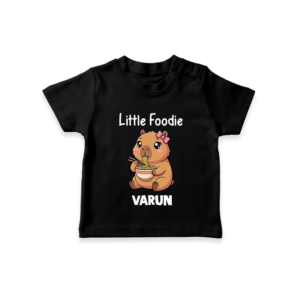Little Foodie Tshirt - BLACK - 0-5 Months Old (Chest 17")