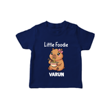Little Foodie Tshirt - NAVY BLUE - 0-5 Months Old (Chest 17")