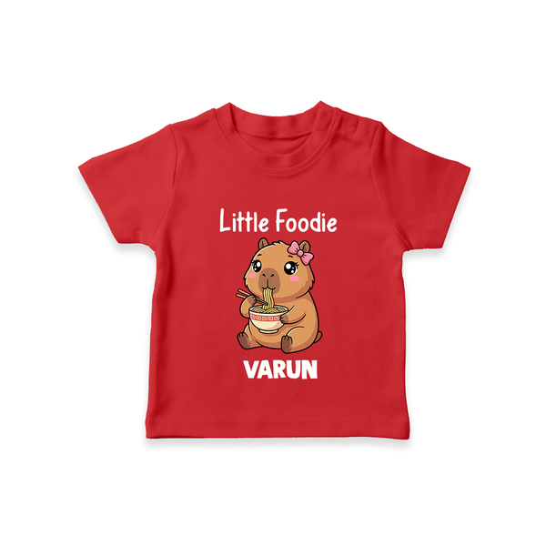 Little Foodie Tshirt - RED - 0-5 Months Old (Chest 17")