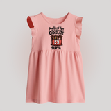 My Blood Type Is Chocolate Baby Frock - BABY PINK - 0 - 3 Months Old (Chest 17")