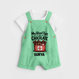 My Blood Type Is Chocolate Dungaree - GREEN - 0 - 5 Months Old (Chest 18")