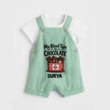 My Blood Type Is Chocolate Dungaree - MINT GREEN - 0 - 5 Months Old (Chest 18")