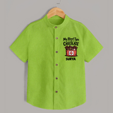 My Blood Type Is Chocolate Shirt - LIME GREEN - 0 - 6 Months Old (Chest 23")