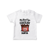 My Blood Type Is Chocolate Tshirt - WHITE - 0-5 Months Old (Chest 17")