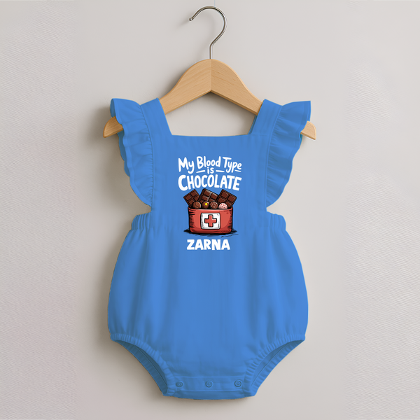 My Blood Type Is Chocolate Romper Frock