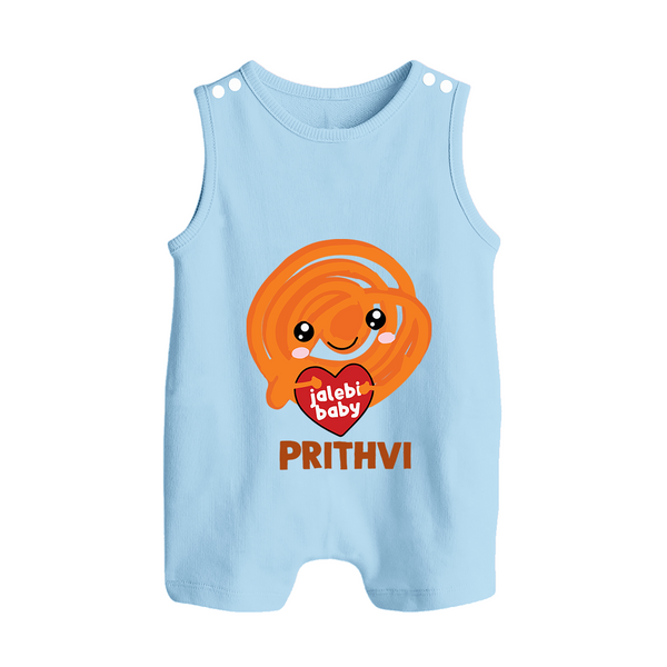 Jalebi Baby Delight Button Romper - BABY BLUE - New Born (Chest 18")