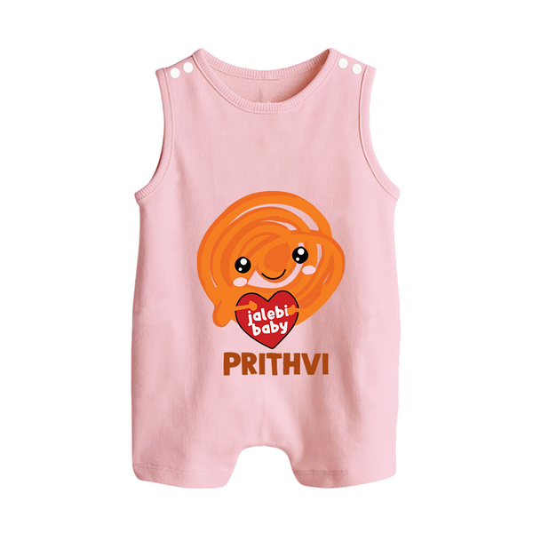 Jalebi Baby Delight Button Romper - BABY PINK - New Born (Chest 18")