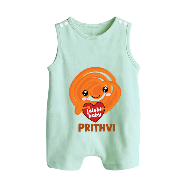 Jalebi Baby Delight Button Romper - MINT GREEN - New Born (Chest 18")