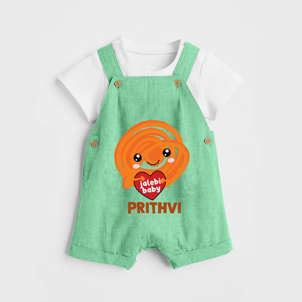 Jalebi Baby Delight Dungaree - GREEN - 0 - 5 Months Old (Chest 18")