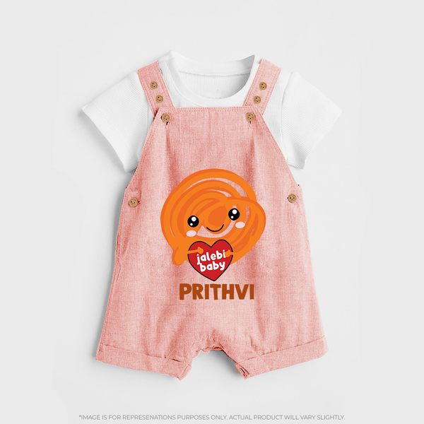 Jalebi Baby Delight Dungaree - PEACH - 0 - 5 Months Old (Chest 18")