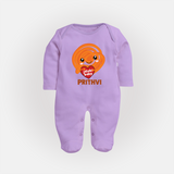 Jalebi Baby Delight Full body suit - LILAC - New Born (Chest 7.5")