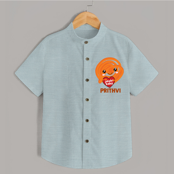 Jalebi Baby Delight Shirt - ARCTIC BLUE - 0 - 6 Months Old (Chest 23")