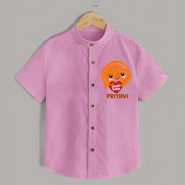 Jalebi Baby Delight Shirt - BABY PINK - 0 - 6 Months Old (Chest 23")