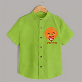 Jalebi Baby Delight Shirt - LIME GREEN - 0 - 6 Months Old (Chest 23")