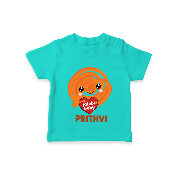 Jalebi Baby Delight Tshirt - TEAL - 0-5 Months Old (Chest 17")