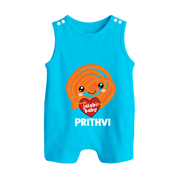 Jalebi Baby Delight Button Romper - SKY BLUE - New Born (Chest 18")